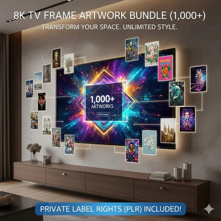 8K TV Frame Artwork Bundle (1,000+)